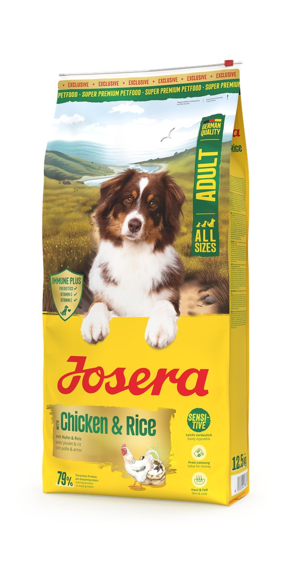Josera adult dog food with chicken and rice bag product shot