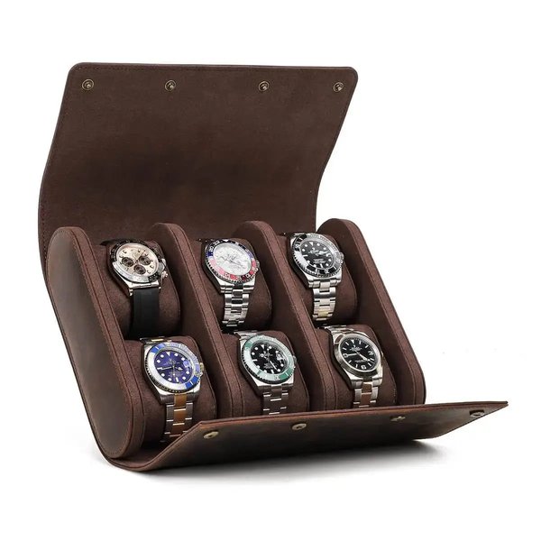 MOZSLY leather watch roll travel case product photo