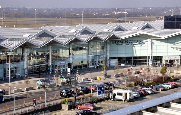 Arrivals area at Birmingham Airport